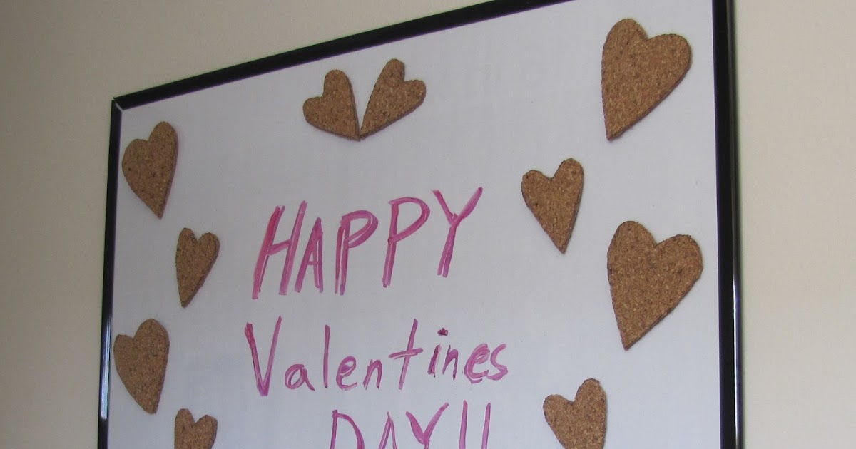 Crafts and Digital Dollars DIY Valentines Dry Erase/Cork Board