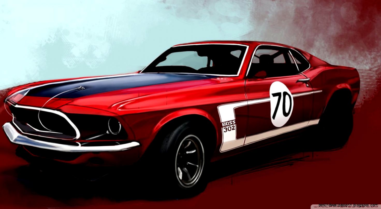 Ford Mustang Boss 302 Classic Red HD Wallpaper HD Wallpaper Ford Mustang Boss 302 Classic Red HD Wallpaper HD Wallpaper