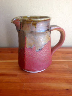 Squared ceramic pitcher by Lori Buff