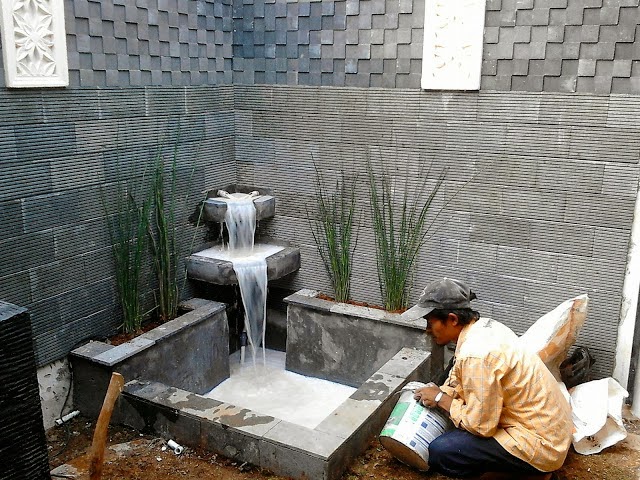 JAsa Pembuatan kolam koi | air mancur minimalis | water wall minimalis