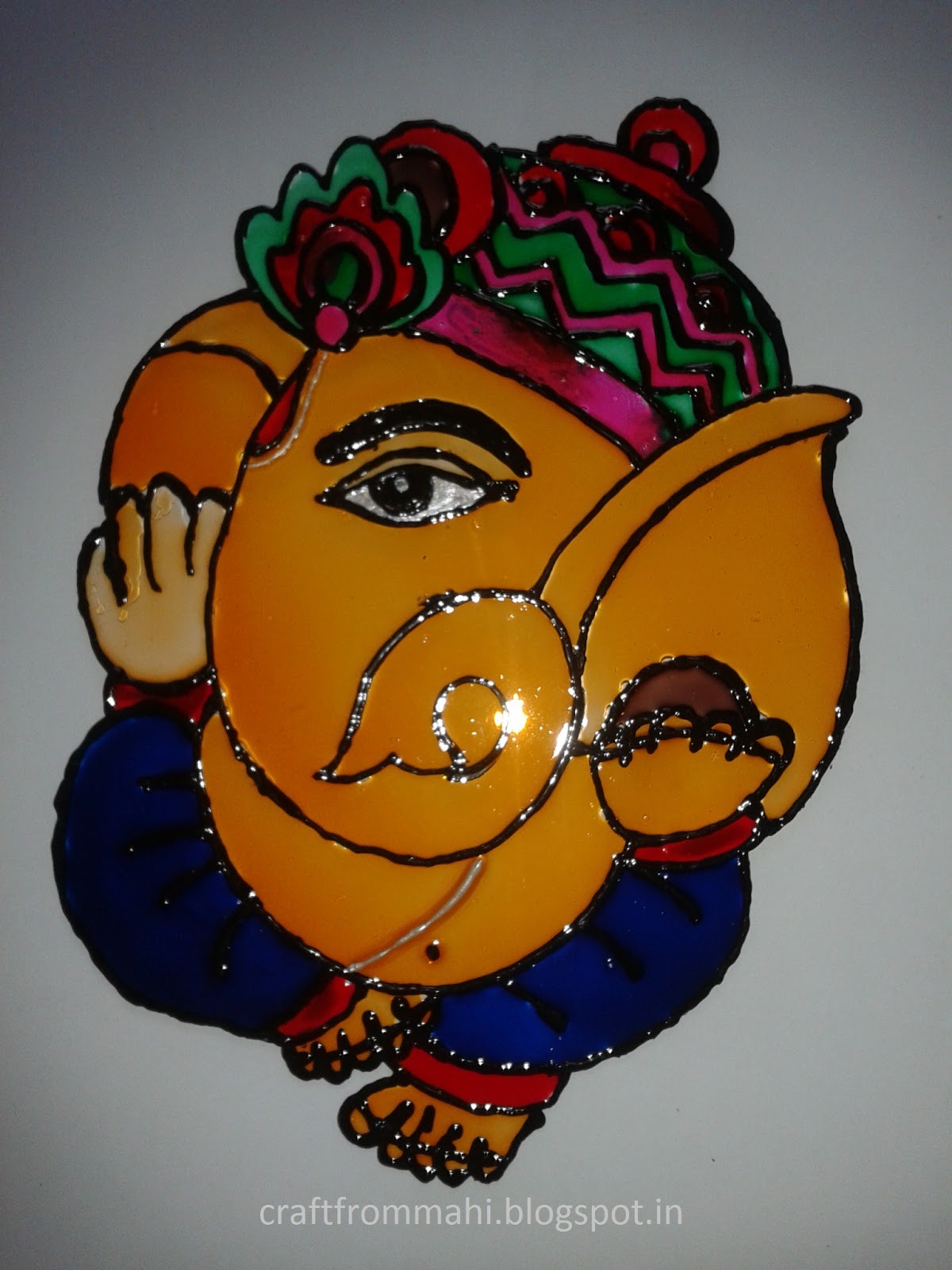 My Interest Glass Painting Ganesha
