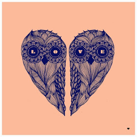 ♥ ♫ ♥ love heart owls! Would look awesome as friendship tattoos. One each that fit together as a heart! ♥ ♫ ♥