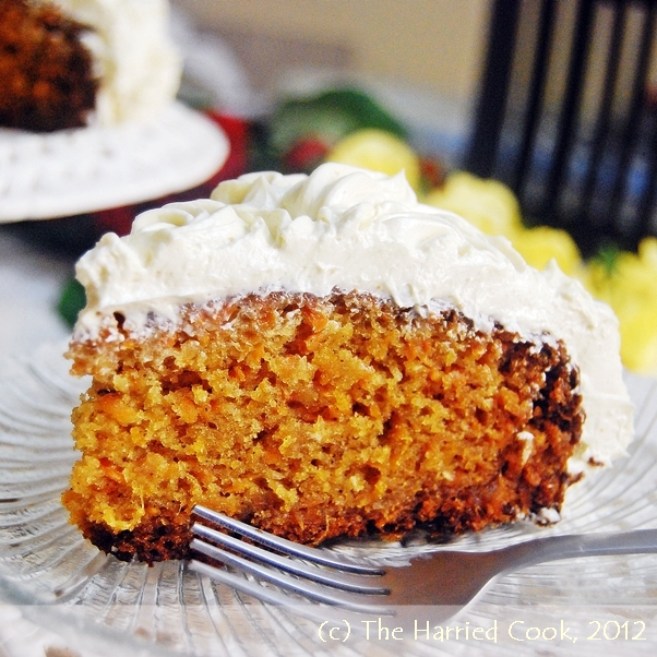 The Harried Cook Moist Carrot Cake w/ Coconut Milk Magic Frosting & A