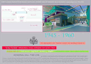 Memorial Court Artwork Timeline Proposal 2 Detail view of Timeline and artwork for Atrium