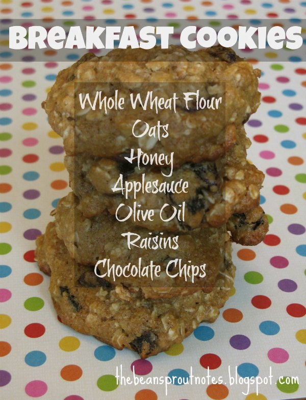 The Bean Sprout Notes Breakfast Cookies Recipe
