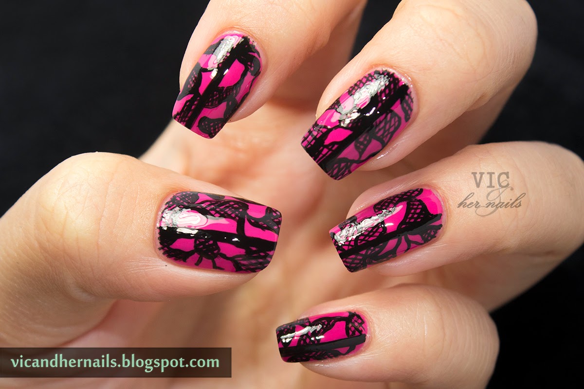 1. Hot Pink and Black Nail Design - wide 4