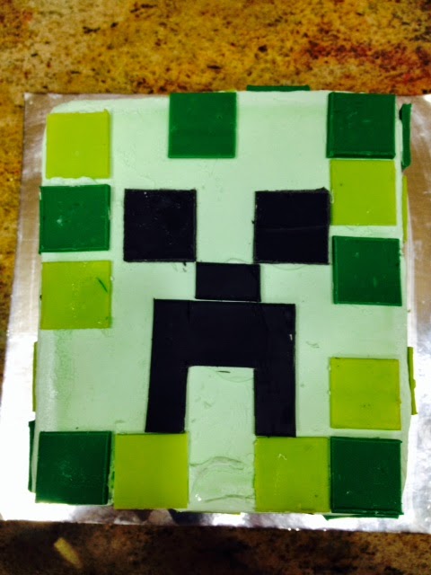 Frosted Art Minecraft Creeper Icecream Sandwich Cake Cake