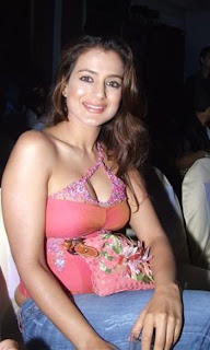 Bollywood actress Ameesha Patel Showing Her Beautiful Cleavage