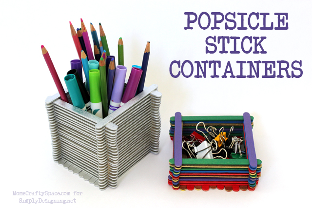 Popsicle Stick Containers - this is a really fun kid craft that has so many uses!  #kidcraft #kidactivity #summer