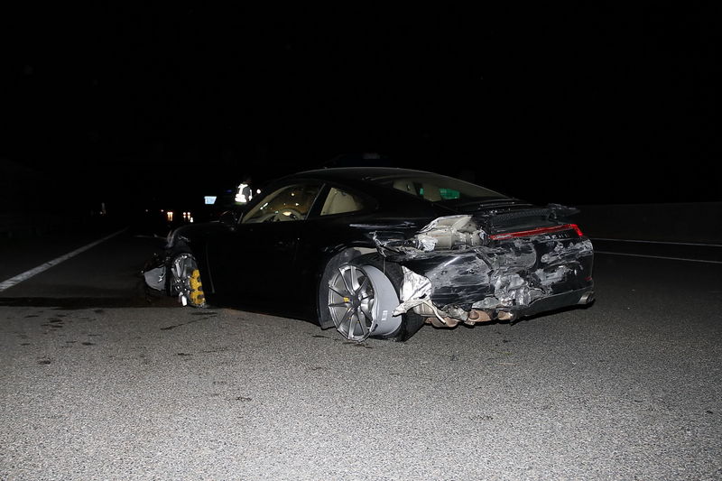 Drunk Driver Crashes Porsche 911 In Germany