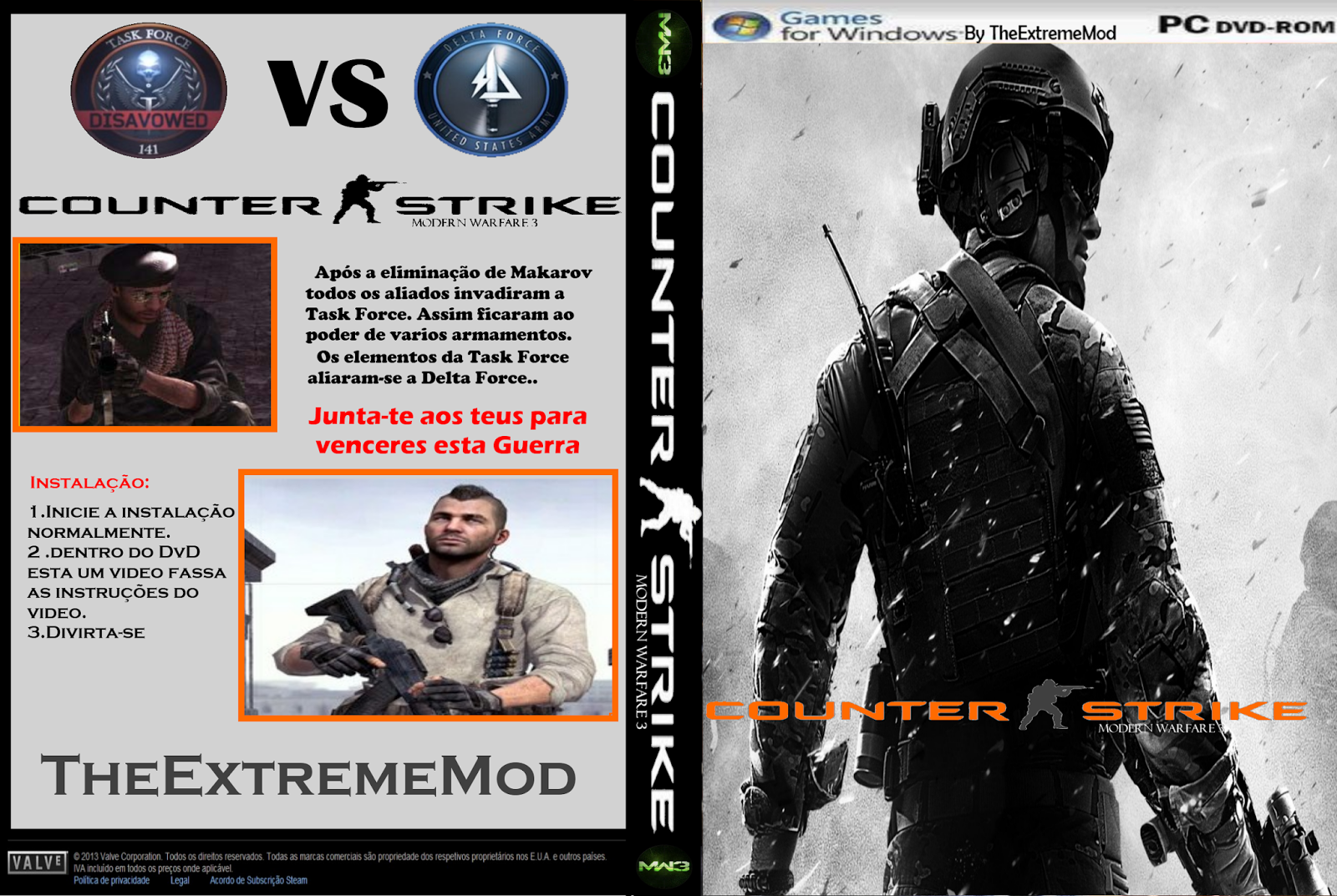 Mod MW3 para CS 1.6 [Counter Strike Modern Warfare 3 - Ultimate] Capa+dvd+cs+mw3