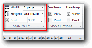 Scale halaman di excel Scale halaman di excel