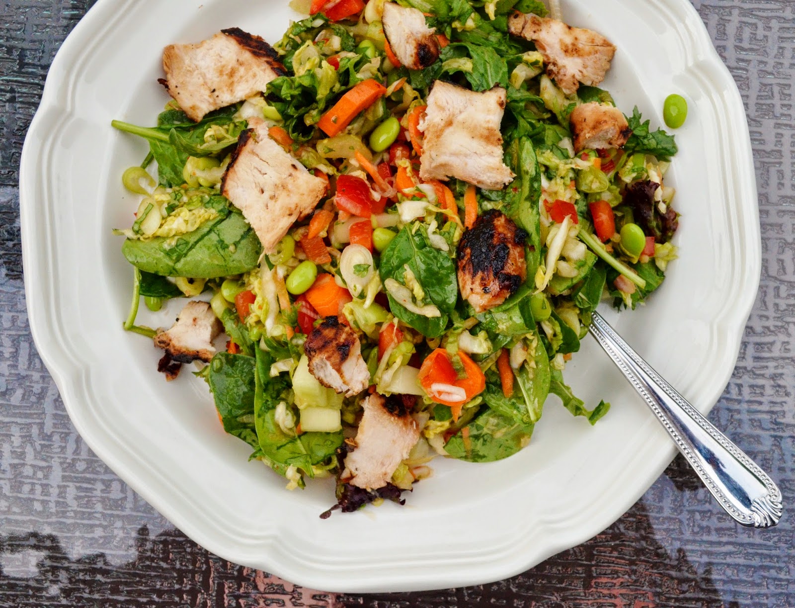 Our Beautiful Mess Thai Chicken Salad with Sweet and Spicy Dressing