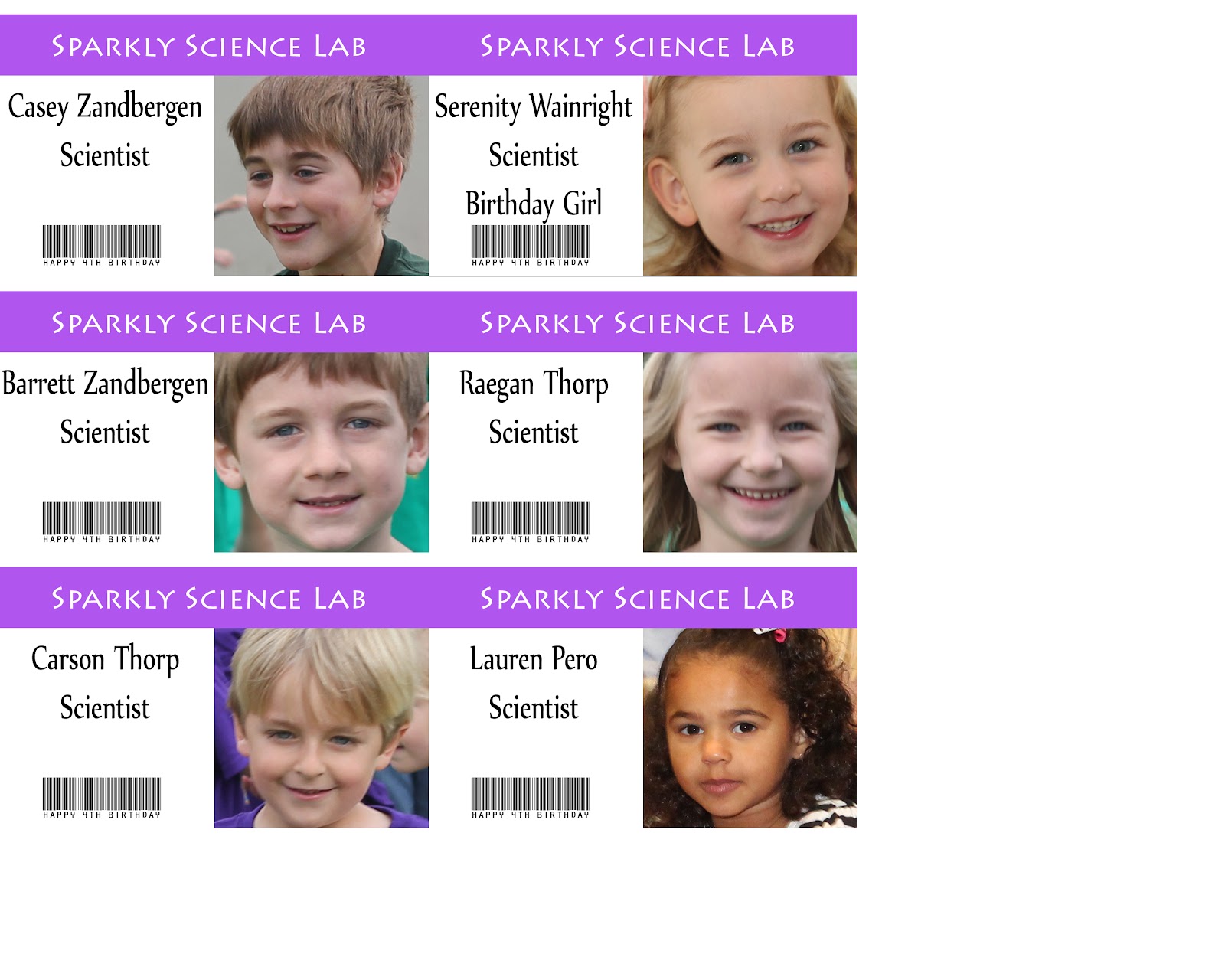 Clever Faeries For Science! ID Badges