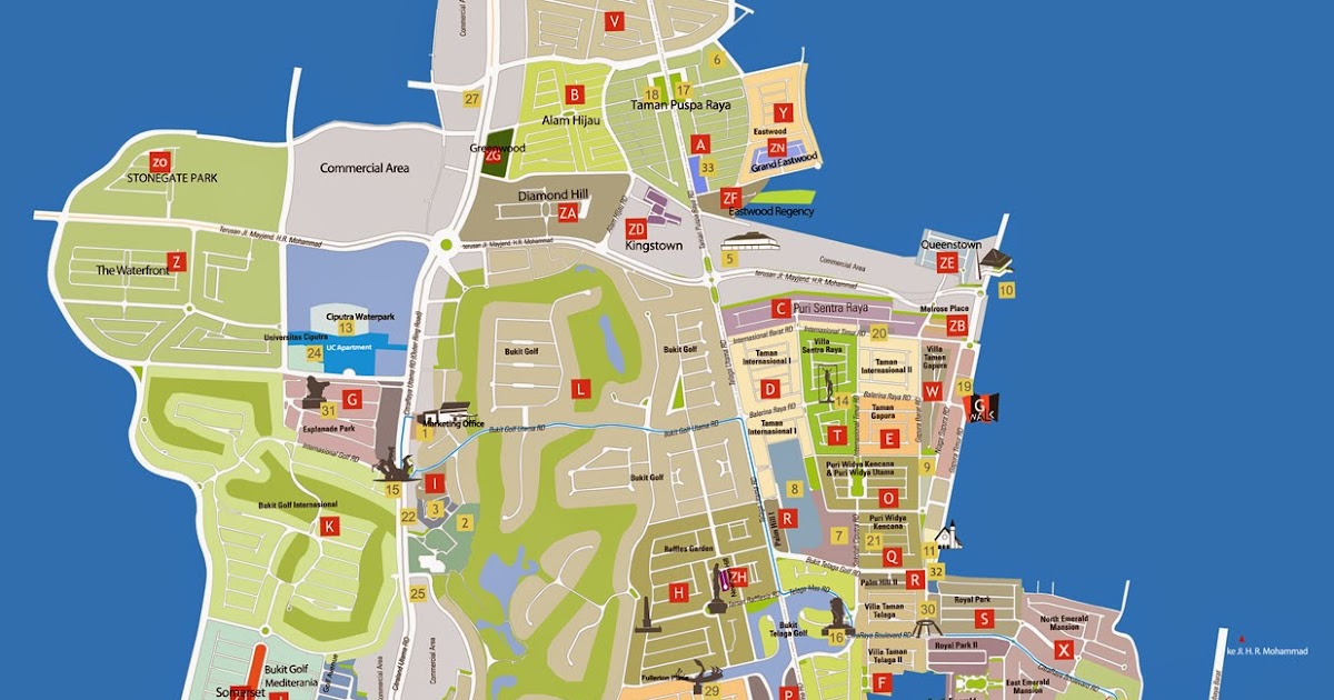 Guide Map Property CitraLand Surabaya