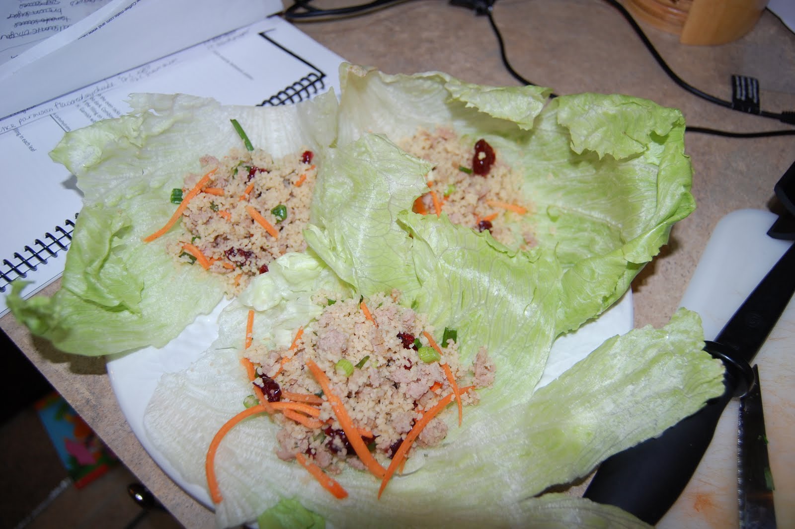 One Step At A Time Couscous Lettuce Wraps!
