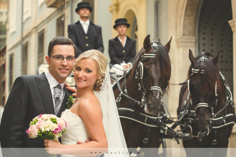 Carruaje de caballos Alicante para bodas