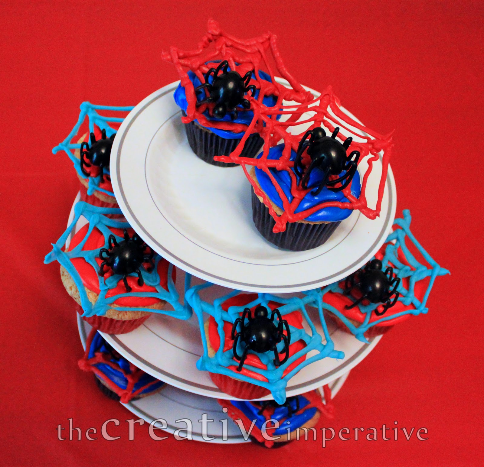 The Creative Imperative Spiderman Party with DIY Cupcake Stand