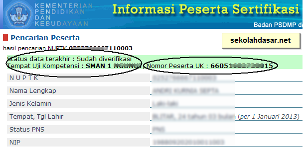cara mengecek tempat dan nomor peserta ukg 2013 ukg tahun