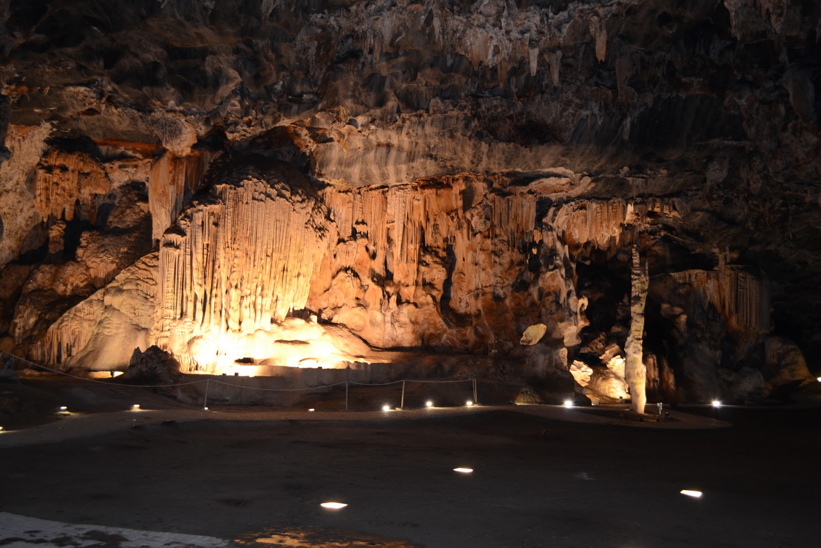 Cango Caves, the chimney and snowy Oudtshoorn, South Africa.