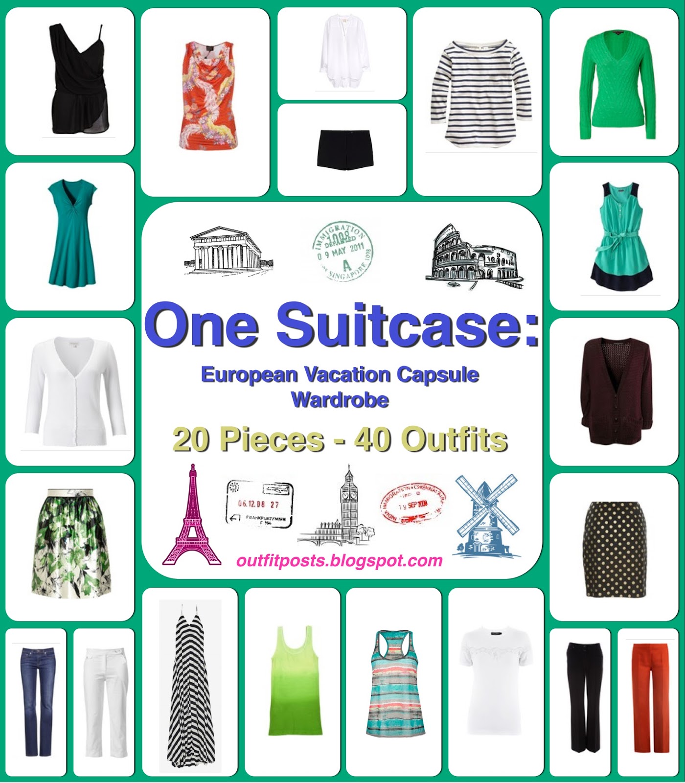 Outfit Posts One Suitcase European Vacation Capsule Wardrobe