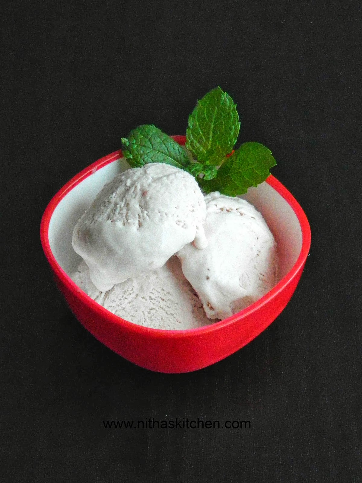 Eggless Strawberry Mint Icecream Recipe from Scratch Nitha Kitchen
