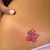 Art Tattoo feminina virilha Coração