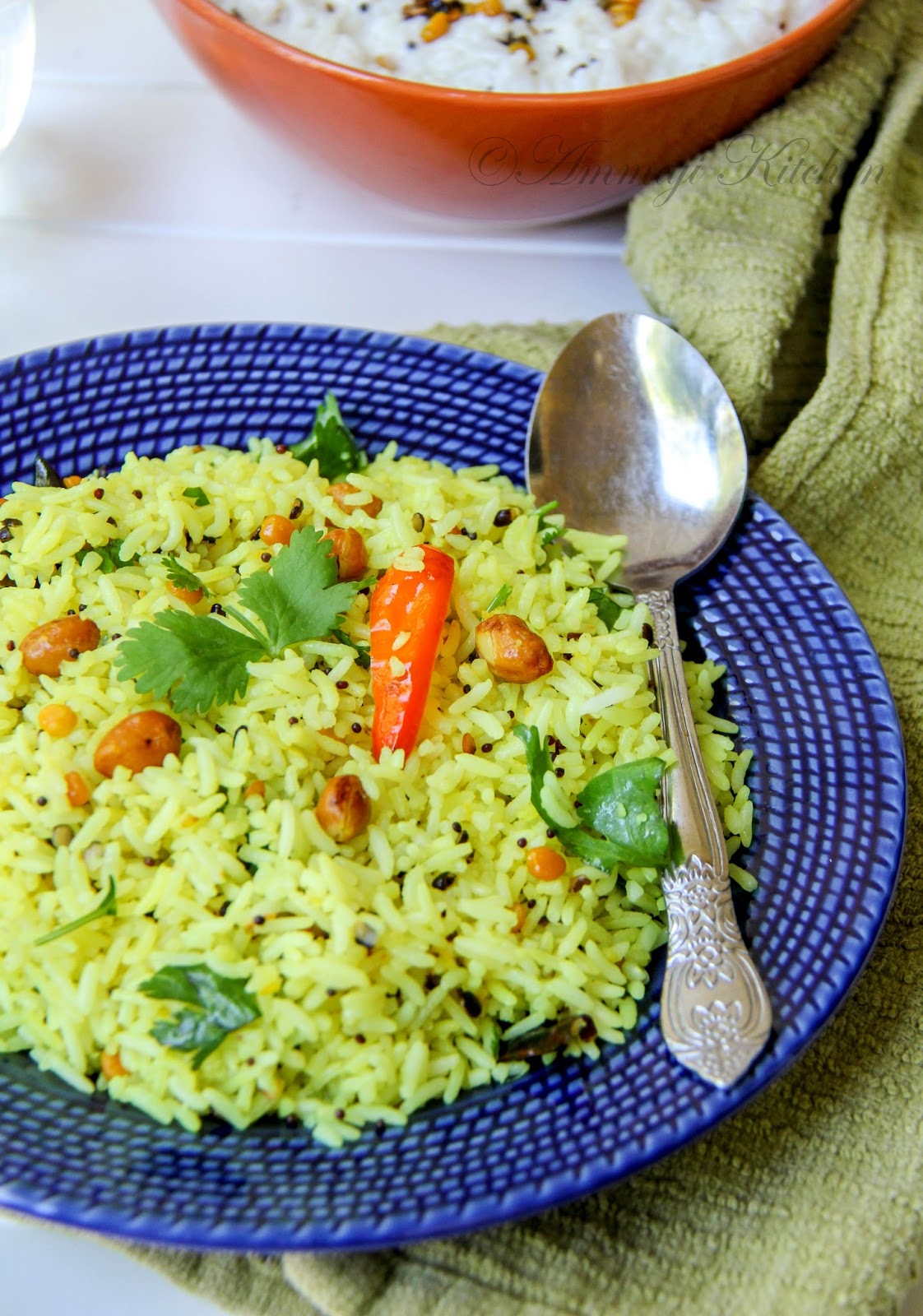 Nimmakaya Pulihora Lemon Rice Indian Food Recipes Ammaji Kitchen