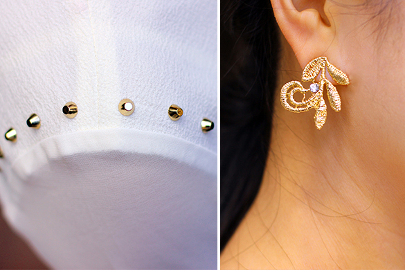 Golden Detail Studs and Earrings