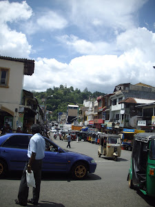 Kandy, a bustling  city.