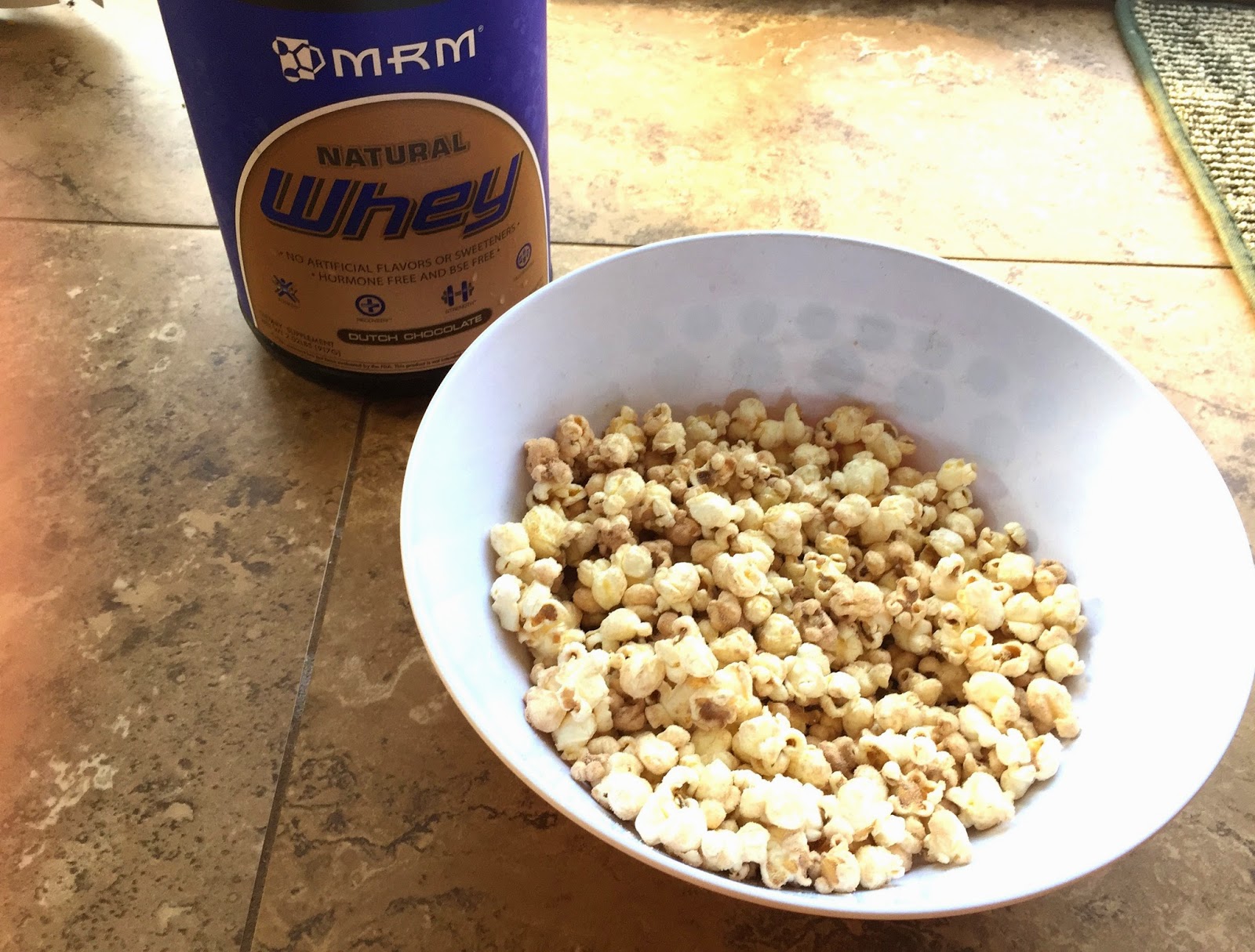 Diary of a Fit Mommy Chocolate Dusted Protein Popcorn