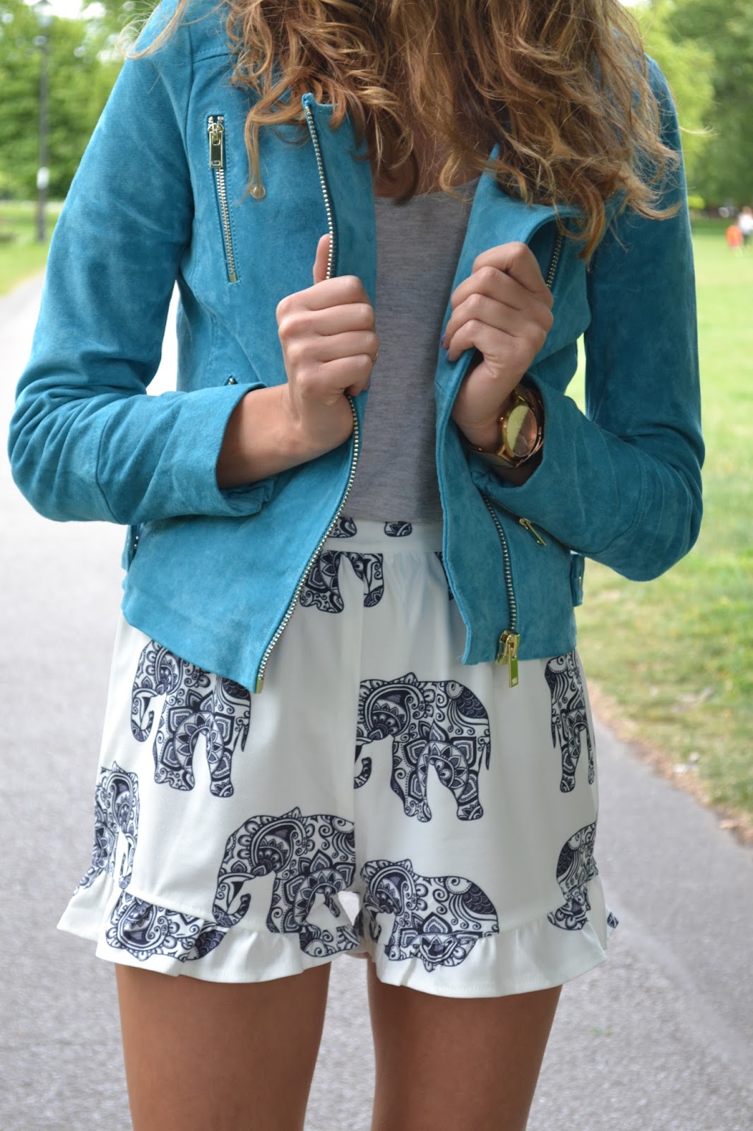 Teal Suede Jacket of Dreams What's In Her Wardrobe