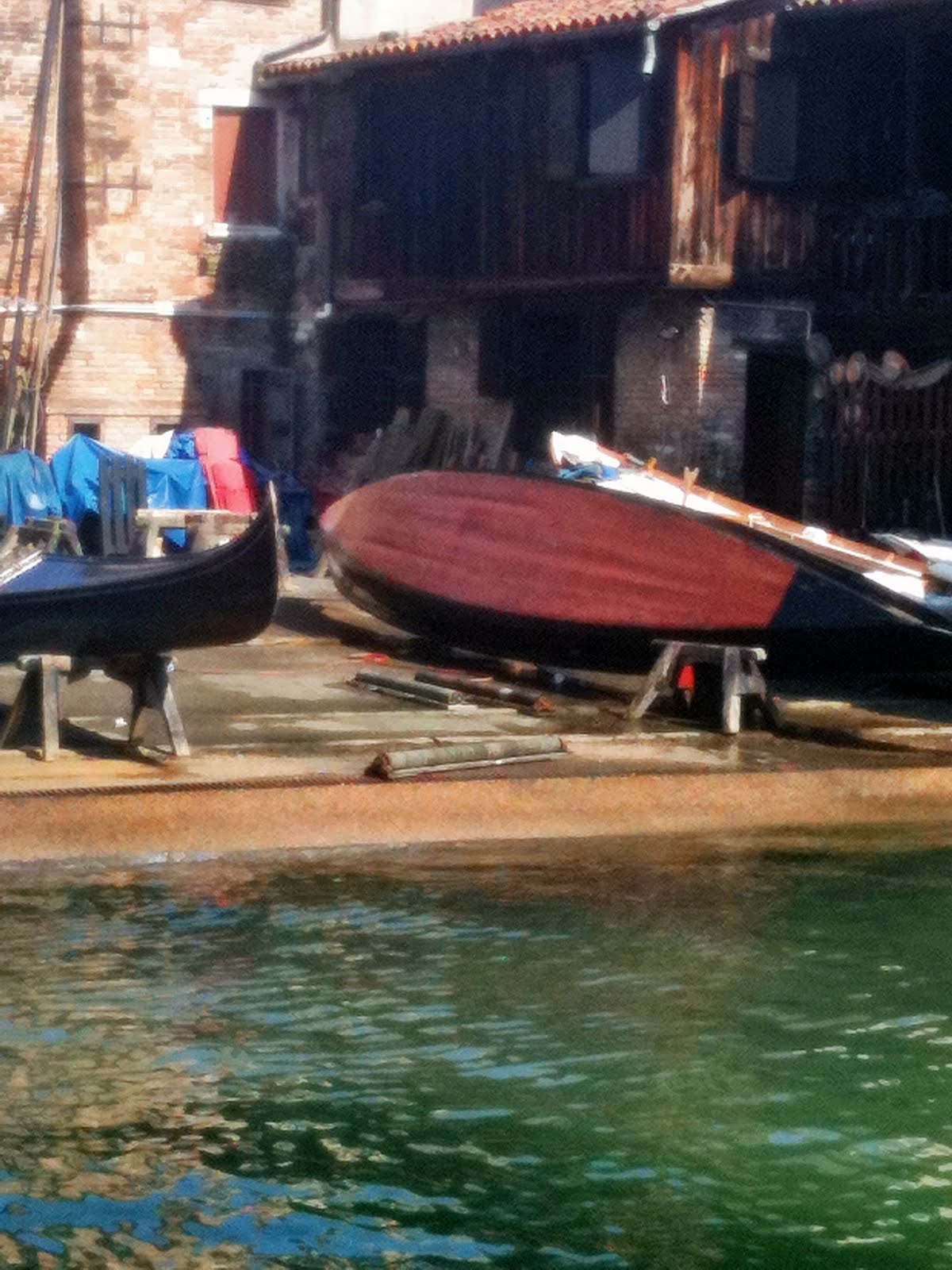 Henderson in Venice Gondolas are Made of Wood