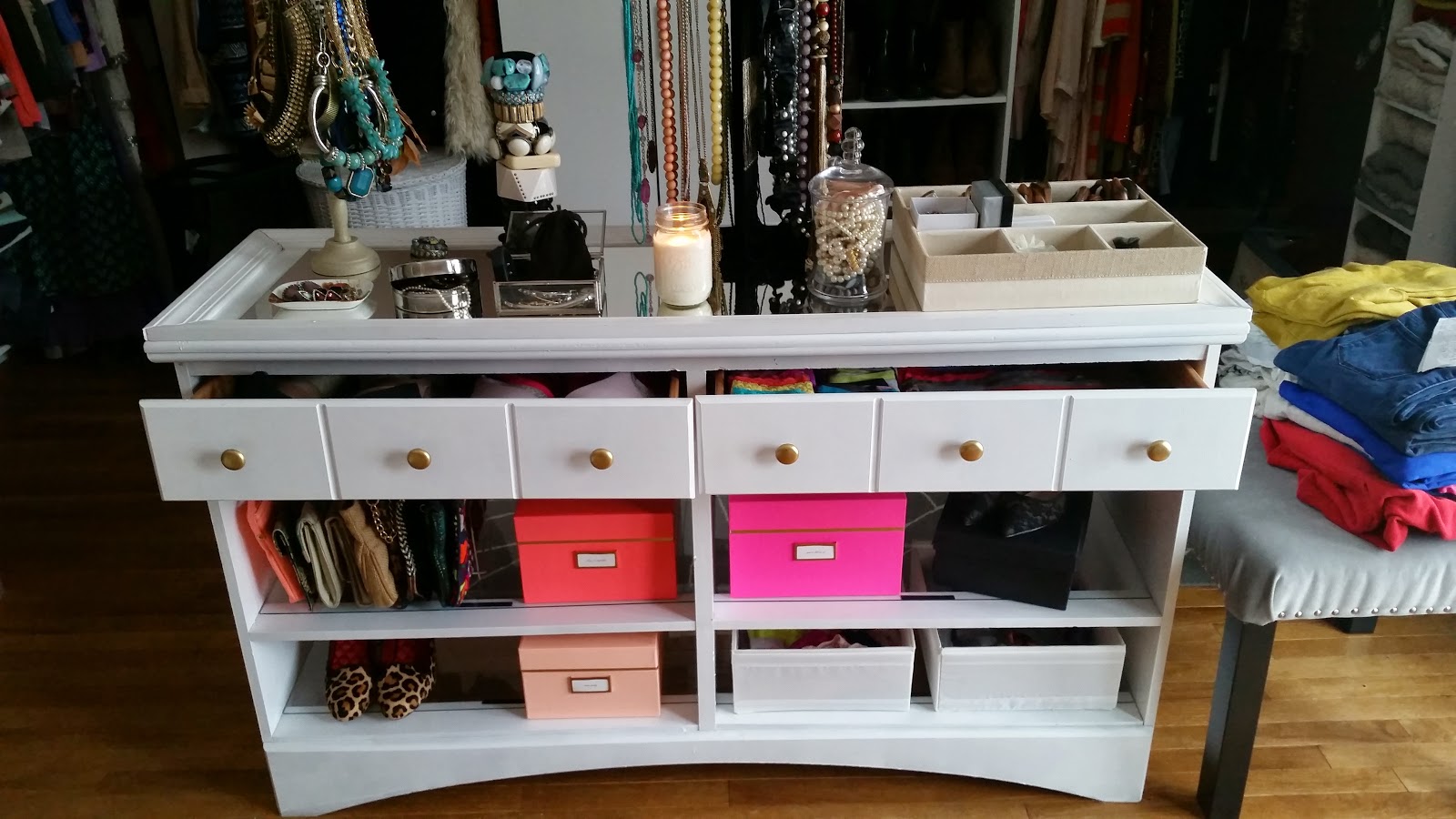 Clustered Closets DIY Closet Island