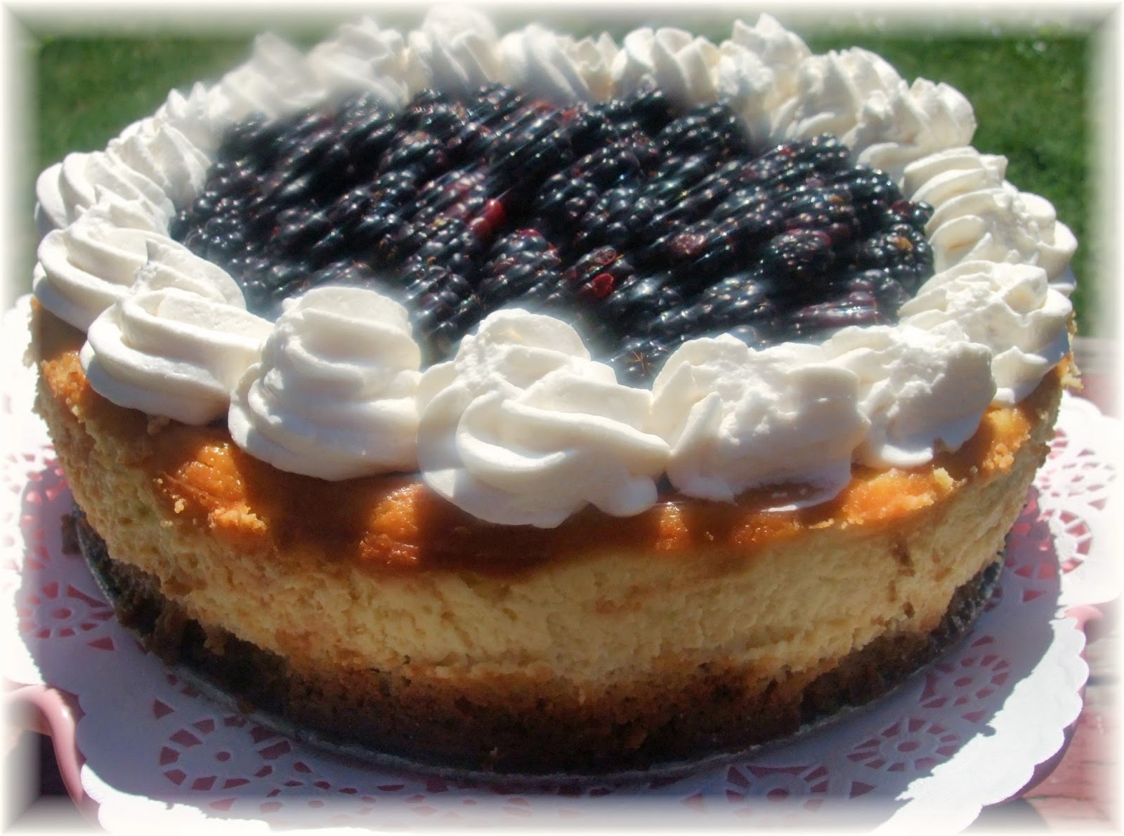 Rosie's Country Baking Ricotta Cheesecake with Blackberries