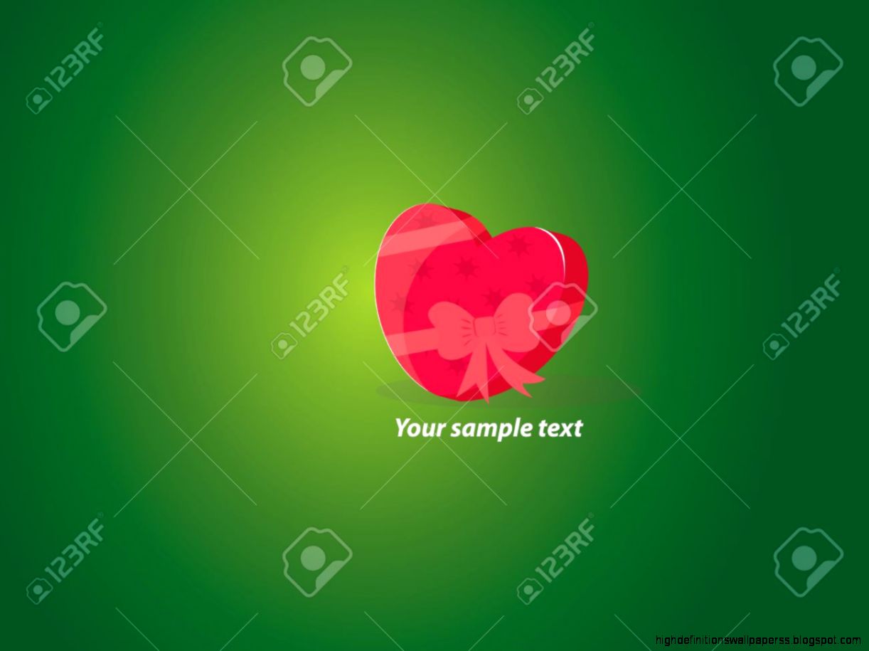 Valentine Wallpaper With Heart shaped Gift box On Green Background Valentine Wallpaper With Heart shaped Gift box On Green Background