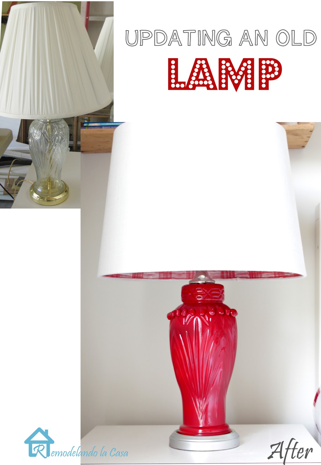 Ugly Glass Lamps Transformed Remodelando la Casa