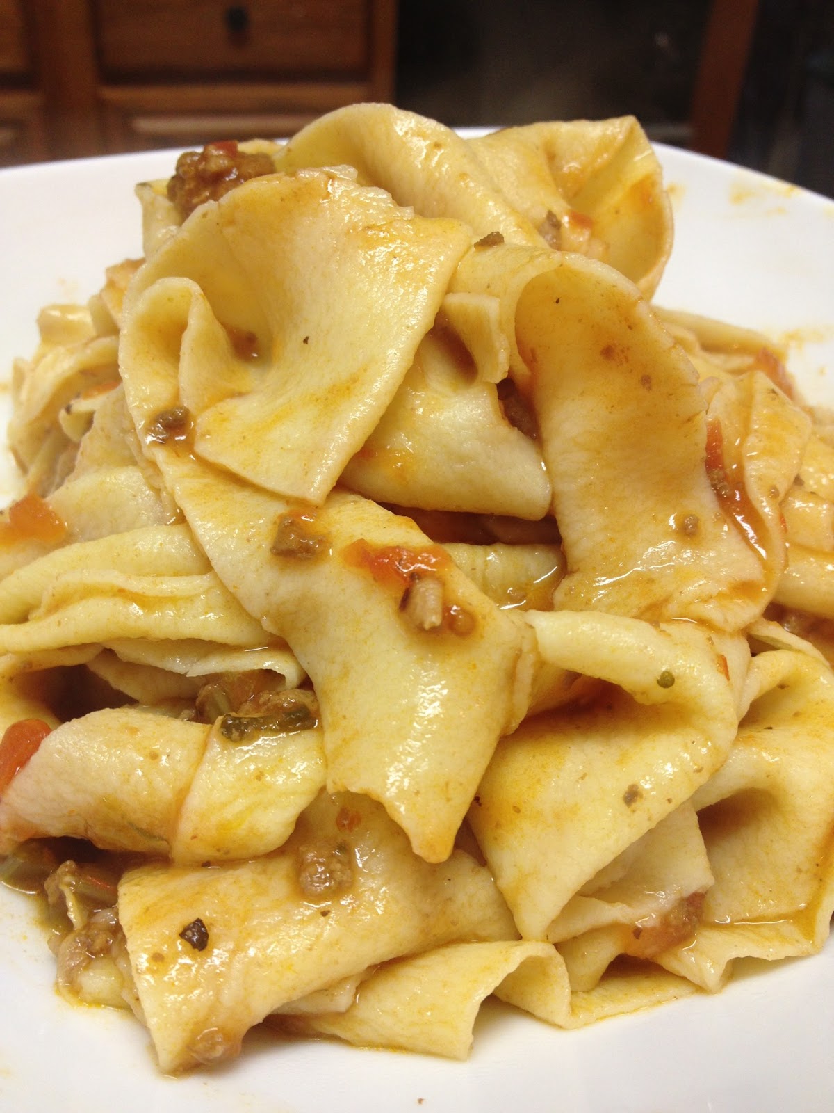 Tracy Cooks in Austin Pasta sauce with meat in Pressure Cooker