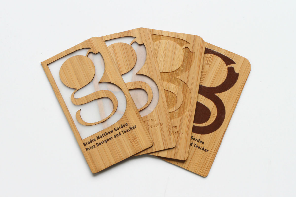 Renewable Bamboo Business Cards by Grovemade