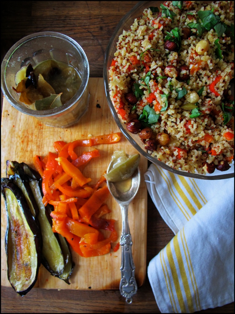 MsMarmiteLover Recipe Bulgar wheat Quinoa salad with roast vegetables