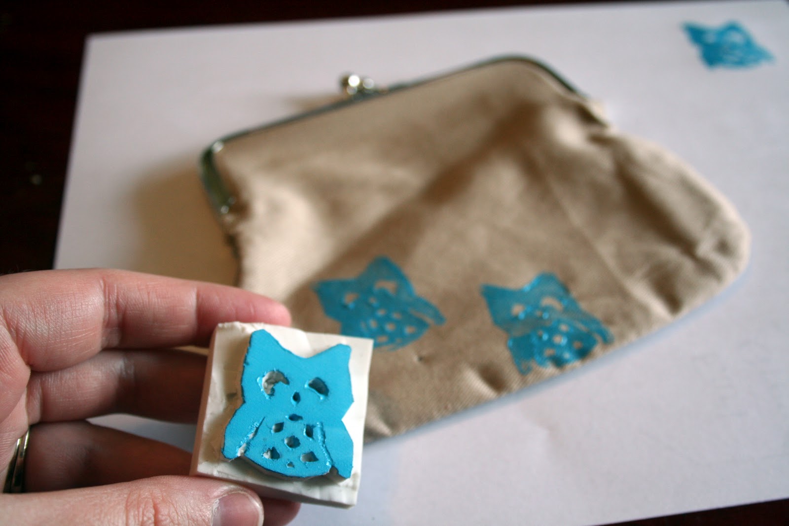 The Experimental Crafter Fabric Stamping Tutorial