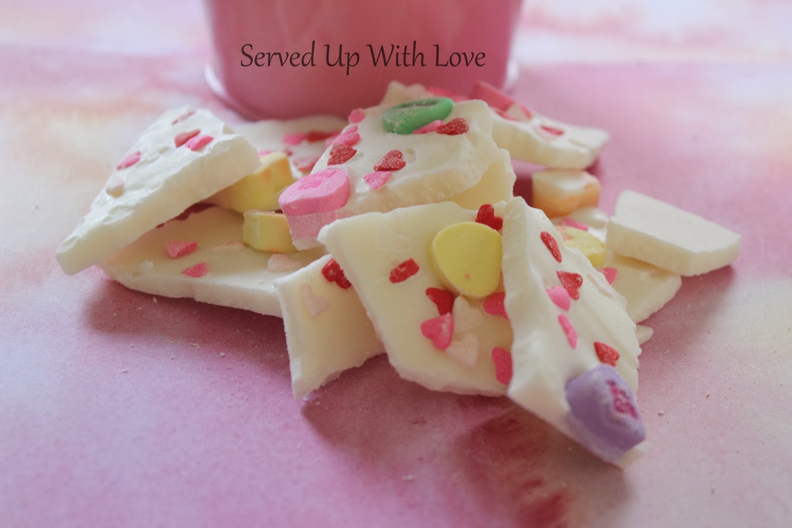 Served Up With Love Valentine's Day Bark