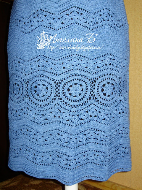 авторские работы, вязание крючком, мастер-класс, мои работы, платье,