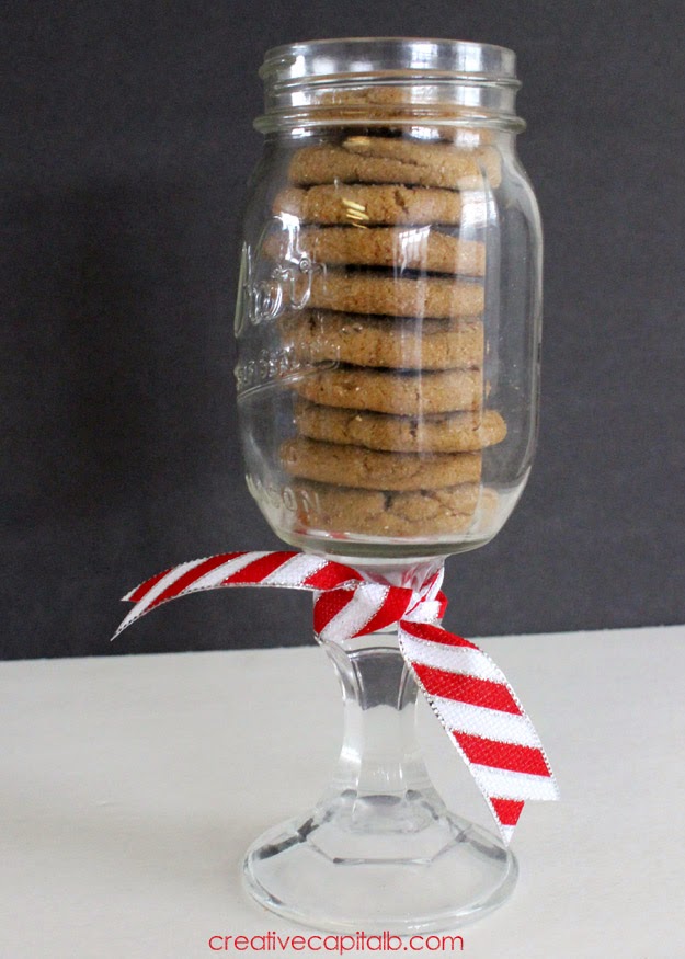 Capital B Mason Jar Wine Glasses Christmas Style