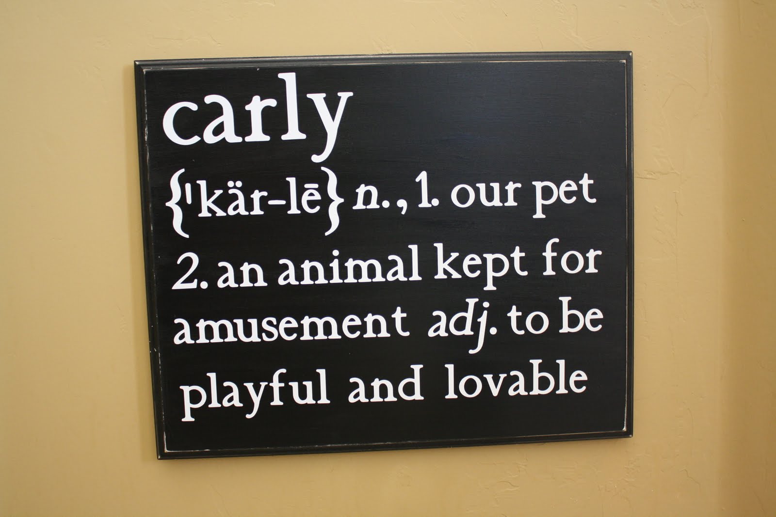 Paisley Walls Definition of Dog Sign