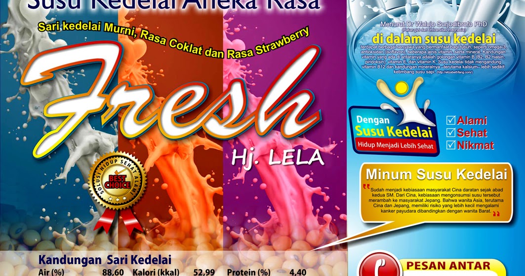Desain Brosur Susu Kedelai FRESH 2 Desain spanduk