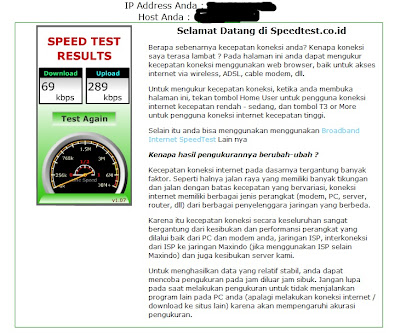speed test internet smartfren standar