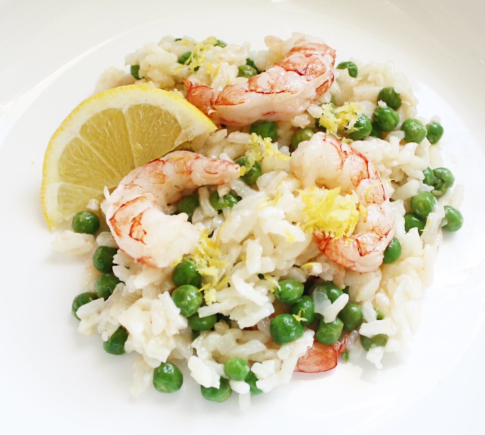 Lemony shrimp & pea risotto Instant Pot recipe