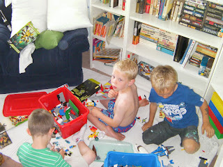 playing in the lego room