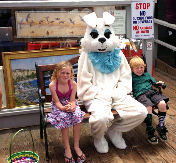 ids with Easter Bunny at Fisherman's Restaurant